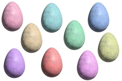 Colored eggs easter marble eggs illustration isolate Stock Photos