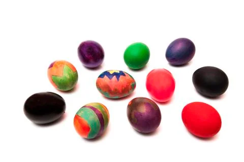 Colored eggs Stock Photos