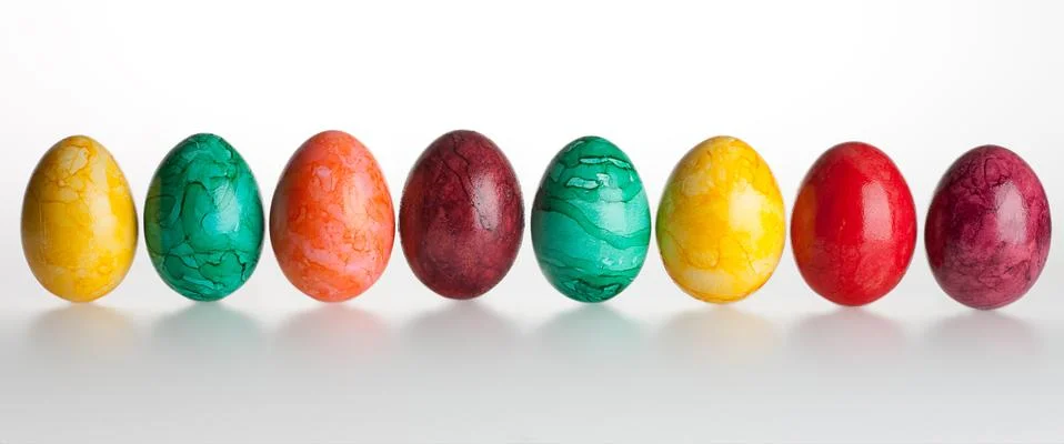Colored eggs Stock Photos