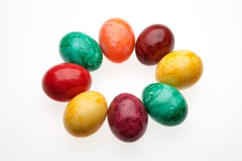 Colored eggs Stock Photos