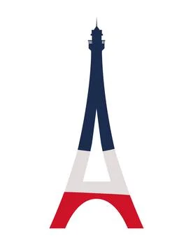 Colored eiffel tower Ilustração Stock