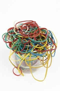 Colored elastic bands Stock Photos