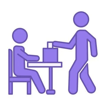 Colored Election Icon. Vector Illustration. Voter Voting for Their Candidat.. Stock Illustration