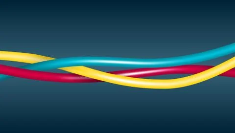 Colored Electric Wires Stock Illustration