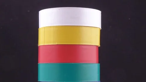 Colored electrical tape is different Stock Footage 87416189
