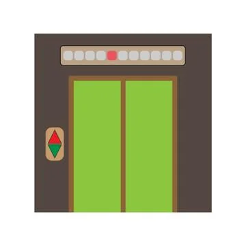 Colored Elevator icon for websites and apps. Stockillustratie