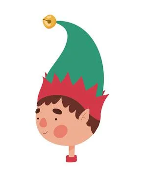Colored elfman face Stock Illustration