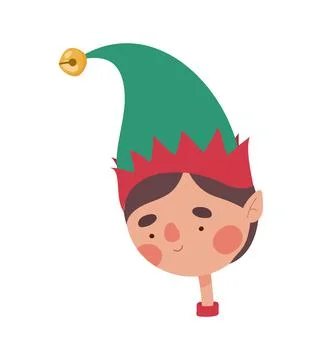 Colored elfman face illustration Stock Illustration