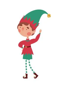 Colored elfman illustration Stock Illustration