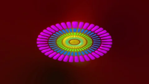 Colored Ellipses Waves Glass Stock Footage 73539546