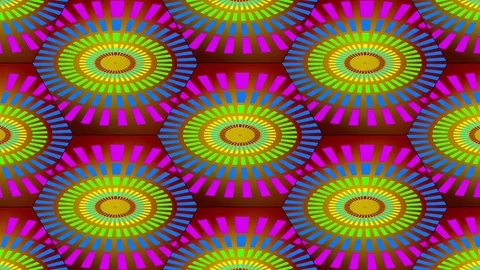 Colored Ellipses Waves Kaleidoscope Stock Footage 73539712