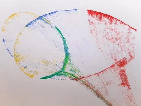 Colored elongated circle on a white background Stock Photos