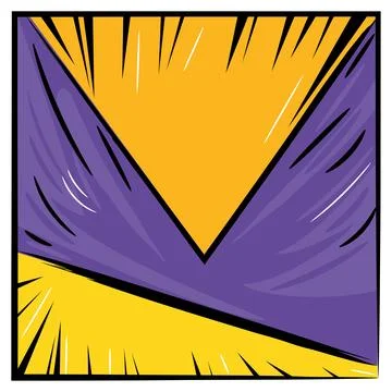 Colored empty comic page with halftone effect Vector Stock Illustration