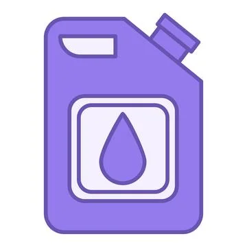 Colored Engine Oil Icon. Vector Icon of Canister with Motor Oil. Car servic.. Stock Illustration