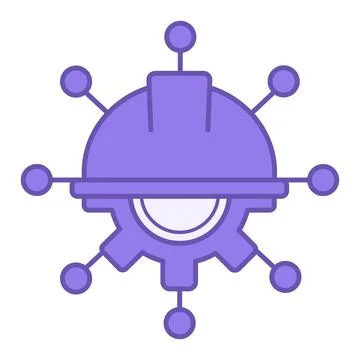 Colored Engineering Icon. Vector Illustration. Development of New Technolog.. Stock Illustration