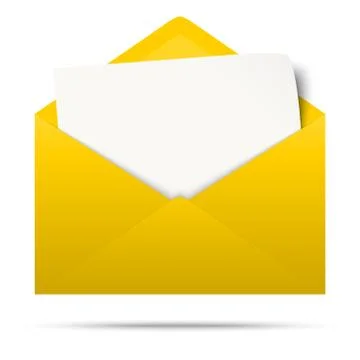 Colored envelope with empty paper 스톡 일러스트
