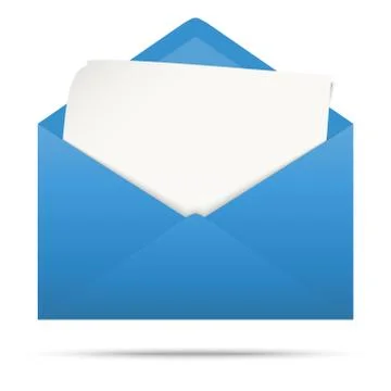 Colored envelope with empty paper Stock Illustration