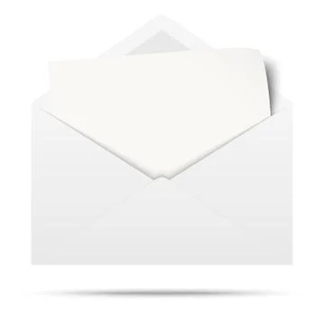 Colored envelope with empty paper 스톡 일러스트