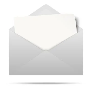 Colored envelope with empty paper 스톡 일러스트