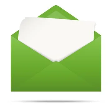 Colored envelope with empty paper 스톡 일러스트