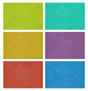 Colored envelopes Foto stock