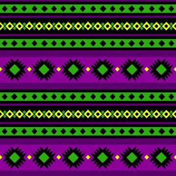 Colored ethnic seamless pattern, mardi gras style Illustrazione stock