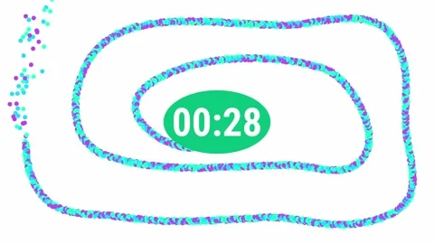 Colored Explosive Fuse Countdown 30 seconds with timer 30 to 0 Stock Footage 340601760