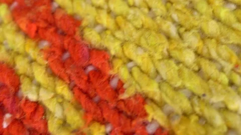 Colored fabric macro. The camera shoots a plaid in the motion of a dolly. 스톡 동영상 236872737