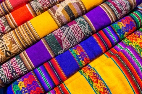 Colored fabric Stock Photos
