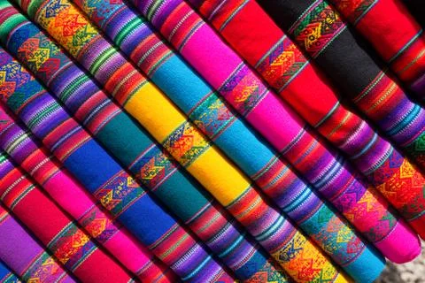 Colored fabric Stock Photos