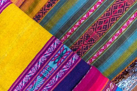 Colored fabric Stock Photos