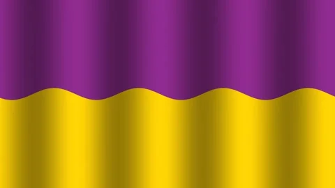Colored fabric waves in purple and yellow pattern Stock Footage 338227019