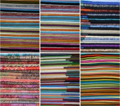 Colored fabrics 写真素材