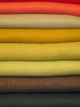 Colored fabrics Stock Photos