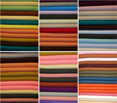 Colored fabrics 스톡 사진