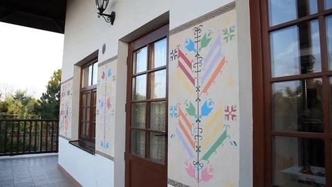 Colored facade Stock Footage 113048749