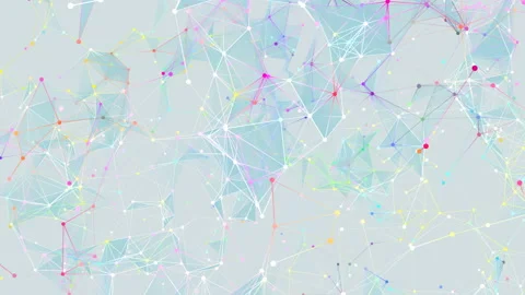 Colored faces. Transforming faces. Cluster of bonds. Business plexus background Stock Footage 93695192
