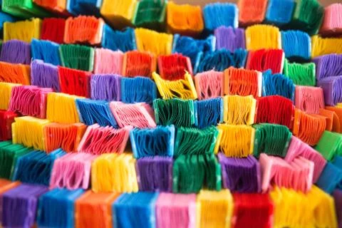 Colored fans Stock Photos