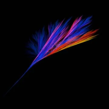 Colored feather Stock Illustration