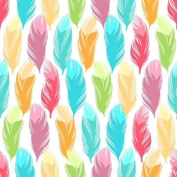 Colored feathers 库存插图