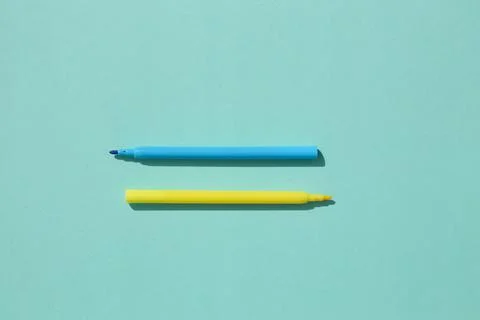 Colored felt-tip pens Stock Photos
