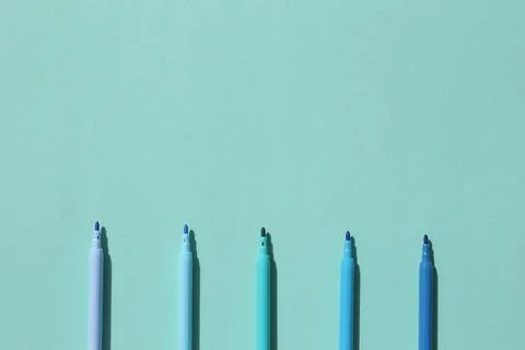 Colored felt-tip pens Foto stock