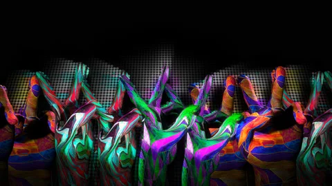 Colored Fingers alpha 4K 07 Stock Footage 97200657