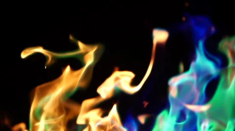 Colored fire burning in slowmotion Vídeos de archivo 67607847