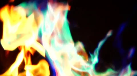Colored fire burning in slowmotion Stock-Footage 67607867