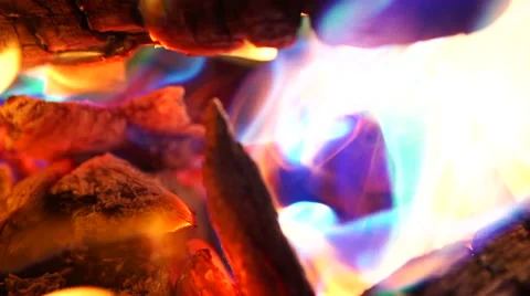 Colored fire, burning in slowmotion Stock Footage 67607884