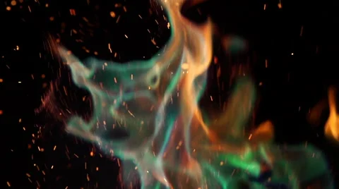Colored fire Stock Footage 67607794