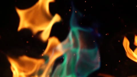 Colored fire Stock Footage 67607821