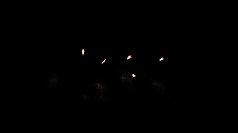 Colored fireworks on a black background of the night sky. 库存影片 130159273