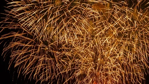 Colored fireworks celebration Stock Footage 87771089